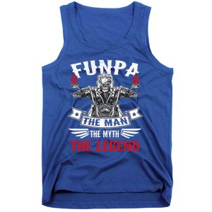 Biker Grandpa Gift Funpa The The Myth The Legend Motorcycle Gift Tank Top