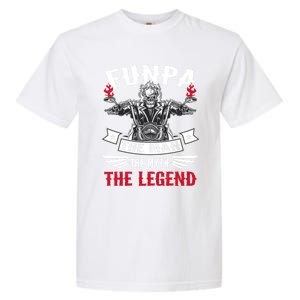 Biker Grandpa Gift Funpa The The Myth The Legend Motorcycle Gift Garment-Dyed Heavyweight T-Shirt