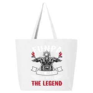 Biker Grandpa Gift Funpa The The Myth The Legend Motorcycle Gift 25L Jumbo Tote