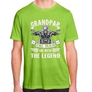 Biker Grandpa Gift Grandpap The Myth The Legend Motorcycle Funny Gift Adult ChromaSoft Performance T-Shirt