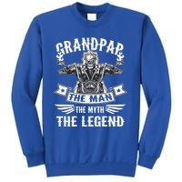 Biker Grandpa Gift Grandpap The Myth The Legend Motorcycle Funny Gift Sweatshirt