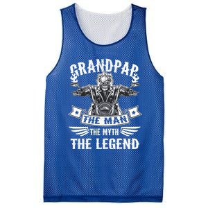 Biker Grandpa Gift Grandpap The Myth The Legend Motorcycle Funny Gift Mesh Reversible Basketball Jersey Tank