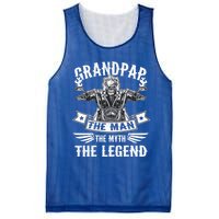 Biker Grandpa Gift Grandpap The Myth The Legend Motorcycle Funny Gift Mesh Reversible Basketball Jersey Tank