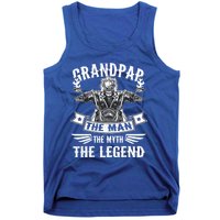 Biker Grandpa Gift Grandpap The Myth The Legend Motorcycle Funny Gift Tank Top