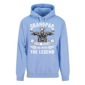 Biker Grandpa Gift Grandpap The Myth The Legend Motorcycle Funny Gift Unisex Surf Hoodie