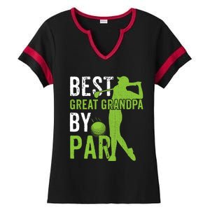 Best Great Grandpa By Par FatherS Day Golfing Funny Gift Ladies Halftime Notch Neck Tee