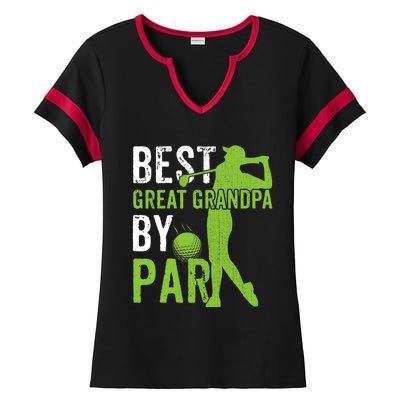 Best Great Grandpa By Par FatherS Day Golfing Funny Gift Ladies Halftime Notch Neck Tee