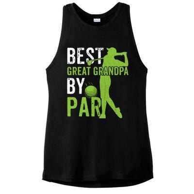 Best Great Grandpa By Par FatherS Day Golfing Funny Gift Ladies PosiCharge Tri-Blend Wicking Tank