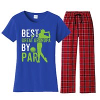 Best Great Grandpa By Par FatherS Day Golfing Funny Gift Women's Flannel Pajama Set