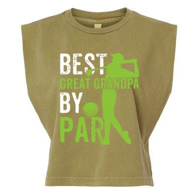 Best Great Grandpa By Par FatherS Day Golfing Funny Gift Garment-Dyed Women's Muscle Tee