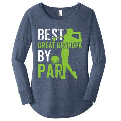 Best Great Grandpa By Par FatherS Day Golfing Funny Gift Women's Perfect Tri Tunic Long Sleeve Shirt