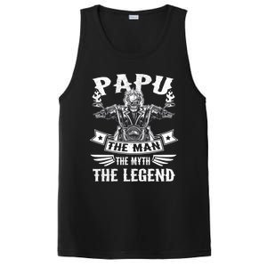 Biker Grandpa Great Gift Papu The Myth The Legend Motorcycle Gift PosiCharge Competitor Tank