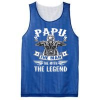 Biker Grandpa Great Gift Papu The Myth The Legend Motorcycle Gift Mesh Reversible Basketball Jersey Tank