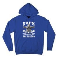 Biker Grandpa Great Gift Papu The Myth The Legend Motorcycle Gift Tall Hoodie