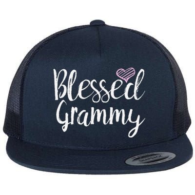 Blessed Grammy Grandma Gifts Flat Bill Trucker Hat