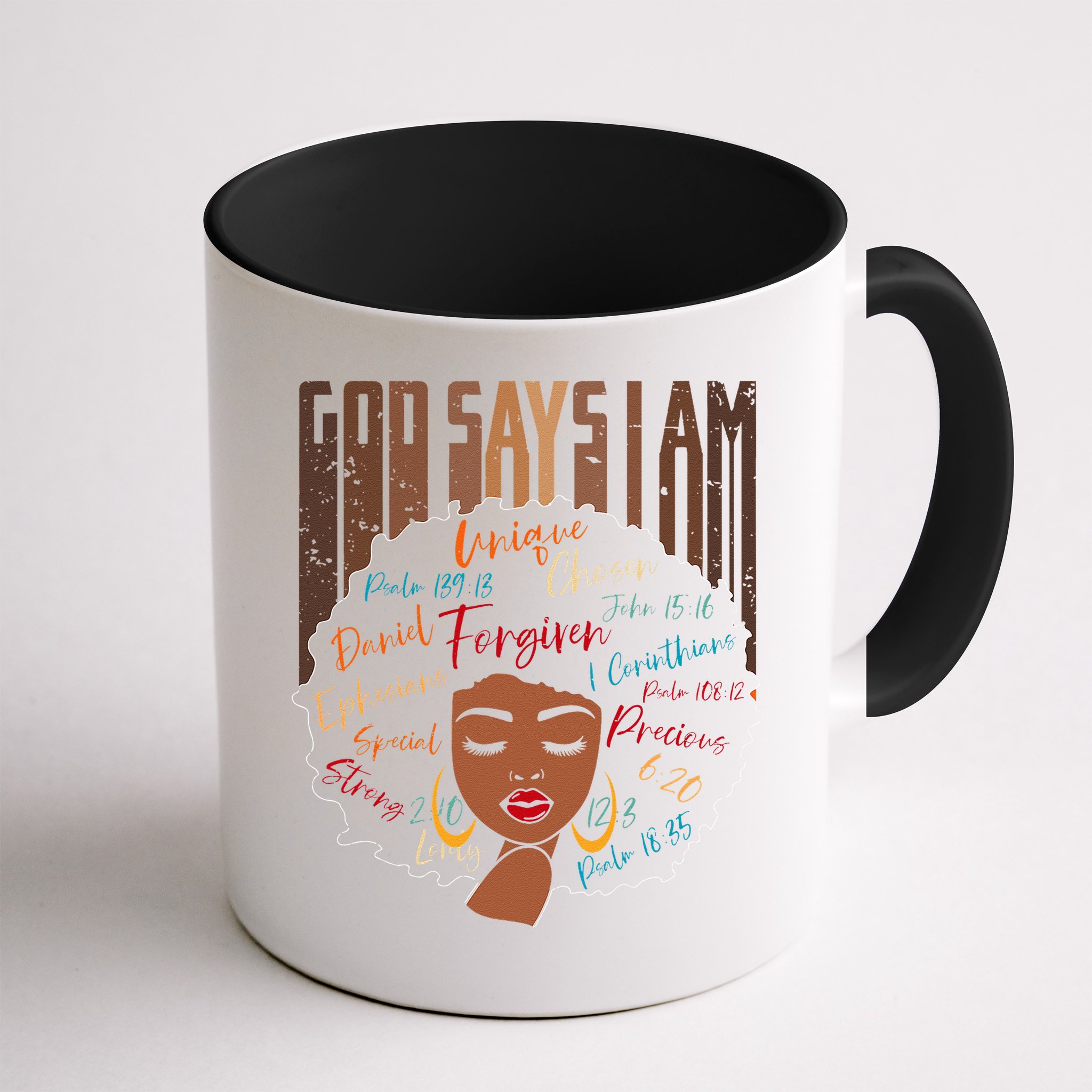 Black Girl God Says I Am Black Melanin History Month Pride Mug
