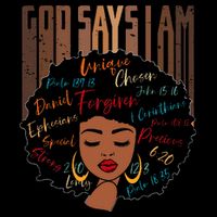 Black Girl God Says I Am Black Melanin History Month Pride Mug