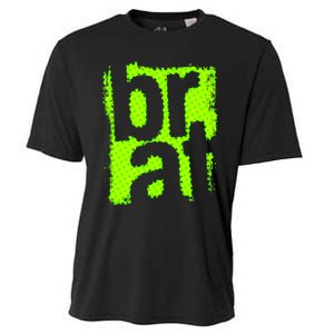 Brat Green Grunge Distressed Oversized Brat Oversized Cooling Performance Crew T-Shirt