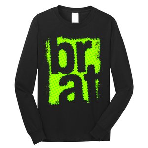 Brat Green Grunge Distressed Oversized Brat Oversized Long Sleeve Shirt