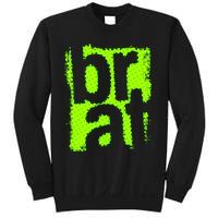 Brat Green Grunge Distressed Oversized Brat Oversized Sweatshirt