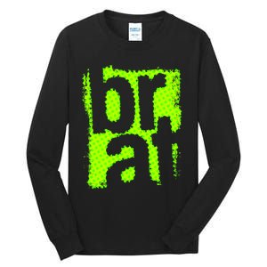 Brat Green Grunge Distressed Oversized Brat Oversized Tall Long Sleeve T-Shirt