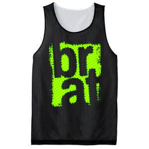 Brat Green Grunge Distressed Oversized Brat Oversized Mesh Reversible Basketball Jersey Tank