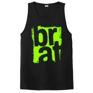 Brat Green Grunge Distressed Oversized Brat Oversized PosiCharge Competitor Tank