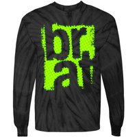 Brat Green Grunge Distressed Oversized Brat Oversized Tie-Dye Long Sleeve Shirt