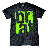 Brat Green Grunge Distressed Oversized Brat Oversized Tie-Dye T-Shirt