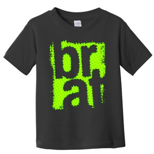 Brat Green Grunge Distressed Oversized Brat Oversized Toddler T-Shirt