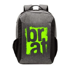 Brat Green Grunge Distressed Oversized Brat Oversized Vector Backpack