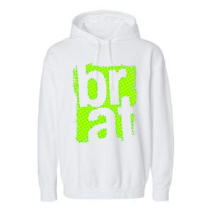 Brat Green Grunge Distressed Oversized Brat Oversized Garment-Dyed Fleece Hoodie