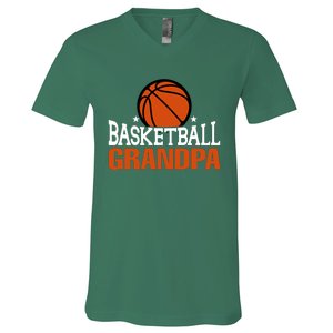 Basketball Grandpa Gift For Basketball Fan Sport Team V-Neck T-Shirt