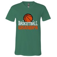 Basketball Grandpa Gift For Basketball Fan Sport Team V-Neck T-Shirt