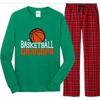 Basketball Grandpa Gift For Basketball Fan Sport Team Long Sleeve Pajama Set