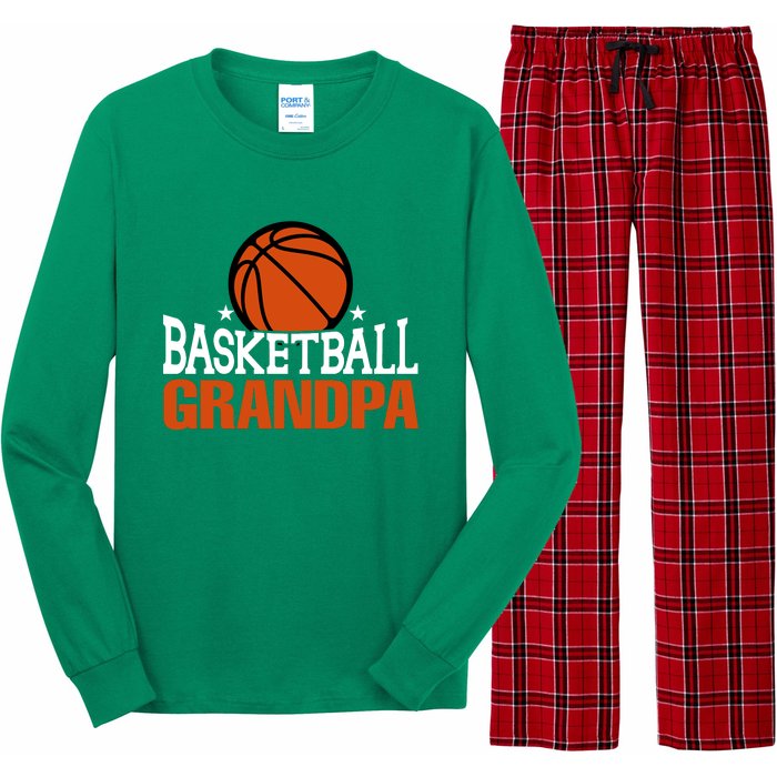 Basketball Grandpa Gift For Basketball Fan Sport Team Long Sleeve Pajama Set