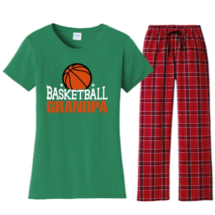 Basketball Grandpa Gift For Basketball Fan Sport Team Women's Flannel Pajama Set