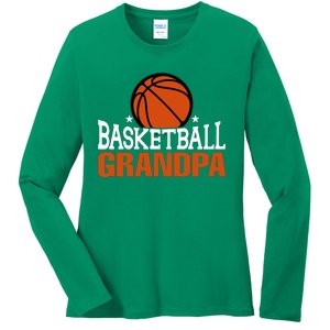 Basketball Grandpa Gift For Basketball Fan Sport Team Ladies Long Sleeve Shirt