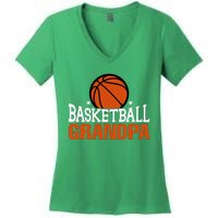 Basketball Grandpa Gift For Basketball Fan Sport Team Women's V-Neck T-Shirt