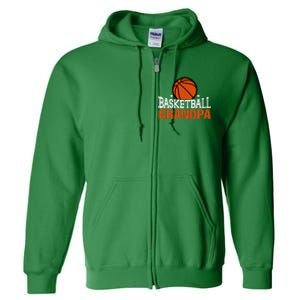 Basketball Grandpa Gift For Basketball Fan Sport Team Full Zip Hoodie