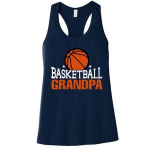 Basketball Grandpa Gift For Basketball Fan Sport Team Women's Racerback Tank