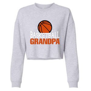 Basketball Grandpa Gift For Basketball Fan Sport Team Cropped Pullover Crew