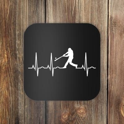 Baseball Great Gift Men Gift Baseball Player Heartbeat Gift Coaster