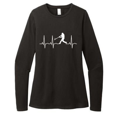 Baseball Great Gift Men Gift Baseball Player Heartbeat Gift Womens CVC Long Sleeve Shirt