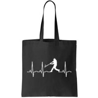 Baseball Great Gift Men Gift Baseball Player Heartbeat Gift Tote Bag