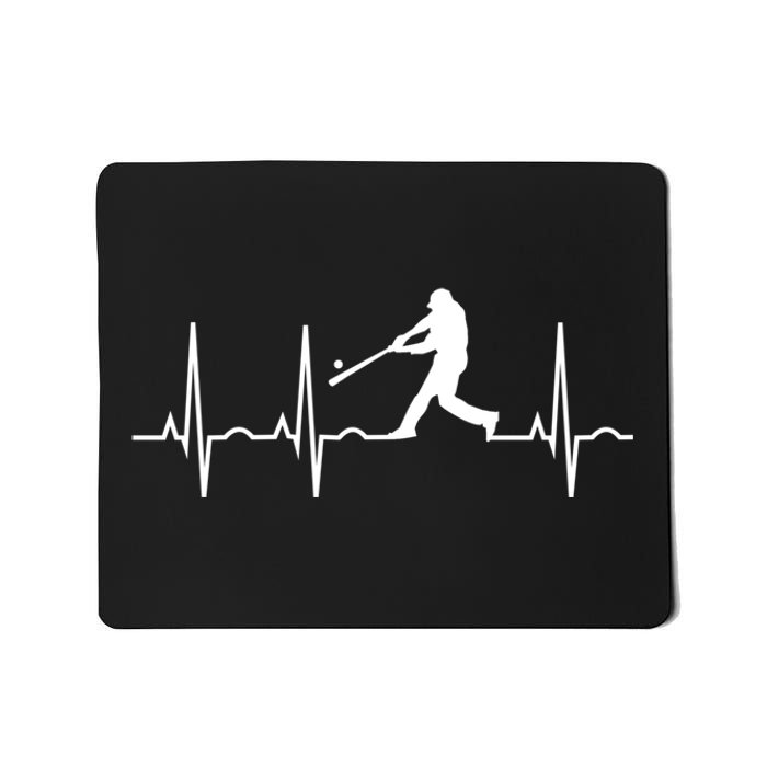 Baseball Great Gift Men Gift Baseball Player Heartbeat Gift Mousepad