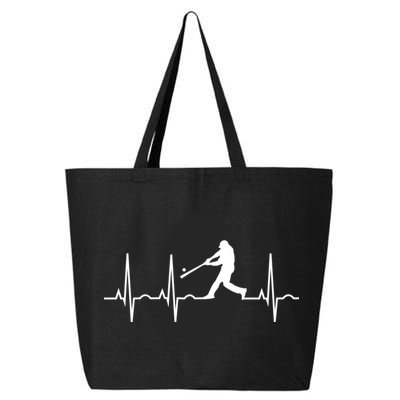 Baseball Great Gift Men Gift Baseball Player Heartbeat Gift 25L Jumbo Tote
