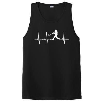 Baseball Great Gift Men Gift Baseball Player Heartbeat Gift PosiCharge Competitor Tank