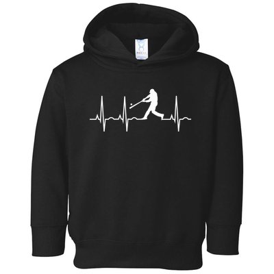 Baseball Great Gift Men Gift Baseball Player Heartbeat Gift Toddler Hoodie