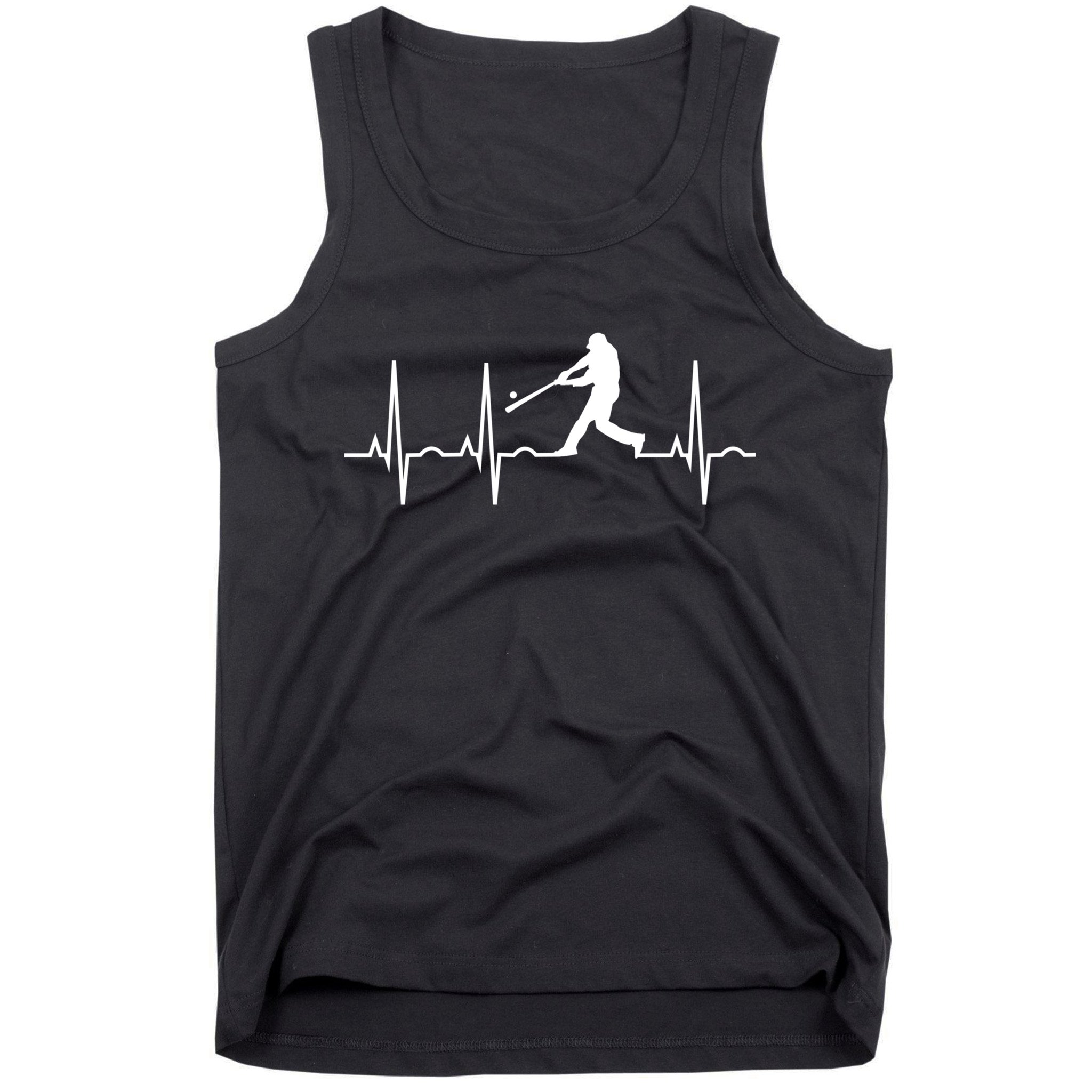 Baseball Great Gift Men Gift Baseball Player Heartbeat Gift Tank Top